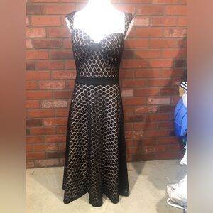 Size 10 Bettie Page dark brown semi sheer overlay with shell pink lining